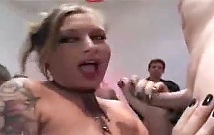 Horny Alexis and her friend receives cumshots