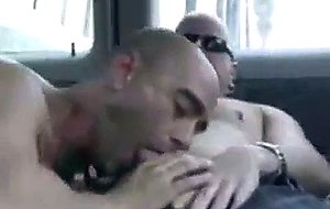 Blowjob in public in van