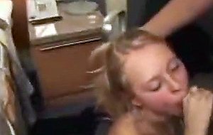 A real blonde girlfriend who loves sucking cock