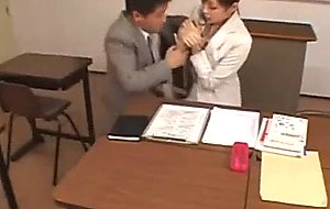 Teacher gets drilled by intense student