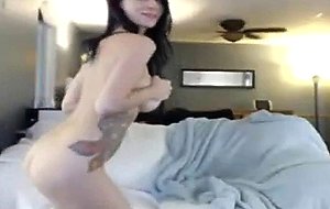 Tattoed couple fucking and filming