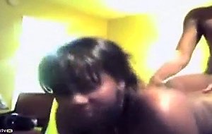 Black couple making a homemade sex tape