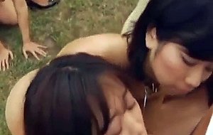Asian hairy babes outdoor