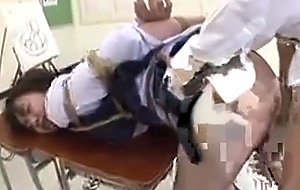Bizarre restraints school girl humiliated and fuck
