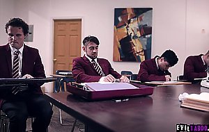 Sexy MILF professor gangbang by unruly students