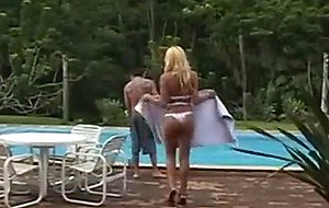 Hot poolside ass fucking scene