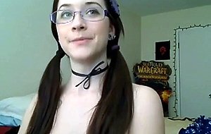 Sexy gamer chick on webcam