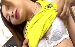 Asian girl gets a creampie