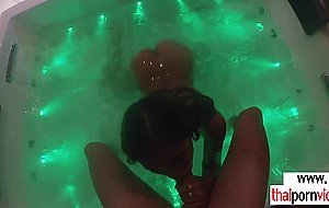Amateur Thai teen Cherry gave footjob and fucked by BF in the jacuzzi