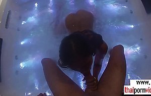 Amateur Thai teen Cherry gave footjob and fucked by BF in the jacuzzi