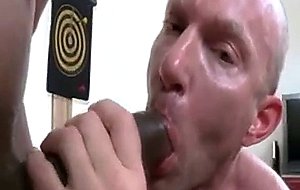 White guy sucking a black cock and getting fucked