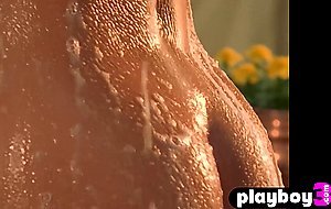 Shaved pussy model Carmella Decesare passion posing naked and totally wet
