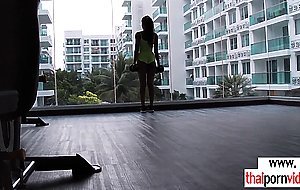 Amateur Thai teen Cherry fucked hard by BWC after a tough workout session