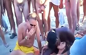 Nude beach - honey exhibitionists public orgy 