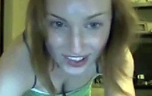 Blonde amateur webcam teen stripping