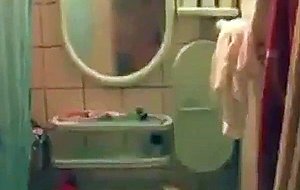 Dude disturbs his gf in the shower for sex