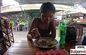 Amateur Thai teen Namtaan asks BF to feed her hungry asian pussy