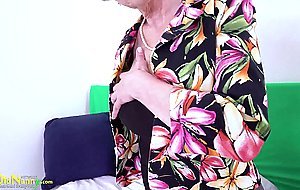 OldNannY Slim Mature Lady and Her Seductive Solo Play on Cam