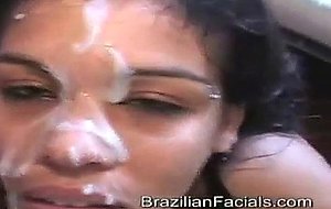 Girl gets a facial and her eyes roll into her ...