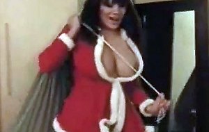 Tranny claus stuffs her holiday stocking