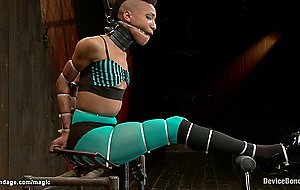 Ebony in split suspension caned