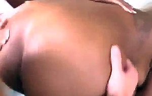 Ebony tramp gets fucked from behind