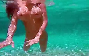 Kimberly kendall showing off her naked butt and pussy underwater