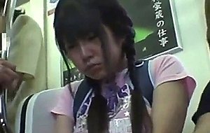 Miniskirt schoolgirl groped in train