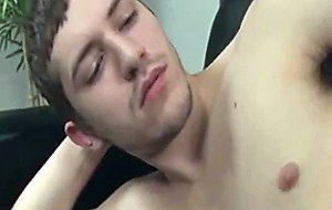 Straight hunk tugging on his cock for some money