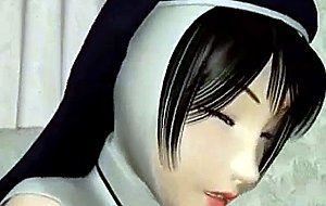 Sexy nun with perky tits masturbate to orgasm