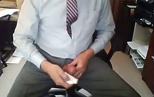 Grandpa in Suit Masturbating