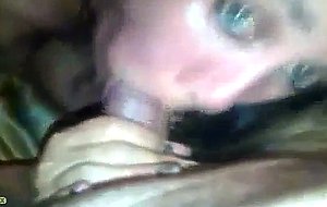 My slut sucking and swallowing