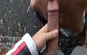 Huge cock for this skinny teen