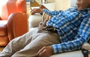Grandpa enjoy blowjob by young man