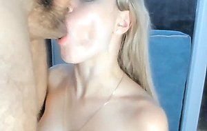 Nice Tits Blonde Gives a Wild Blowjob