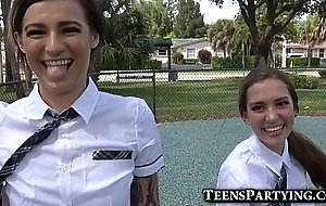 Teen Schoolgirls Playground Fun