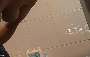Amateur girl homemade  shower prep9