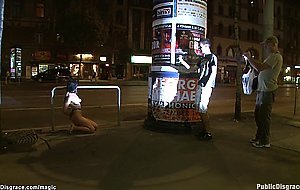 Romanian slave made to crawl in public