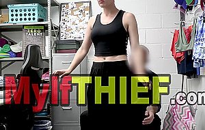 Short haired MILF thief Olive Glass fucked by a cop