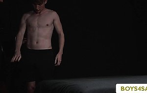 Perverted detective shows his submissive styles to petite gay