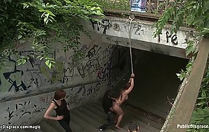 Busty Czech babe fucked outdoor