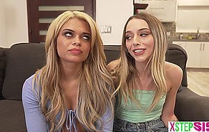 Stuck and fucked teen stepsister Destiny Cruz and her friend Lily Larimar