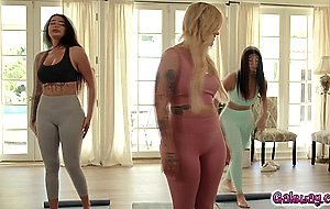 Hot Yoga Routine with the Lesbian Instructor
