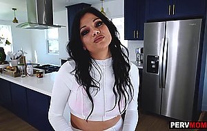 Huge tits and big ass stepmom Mona Azar needed me to win my next game