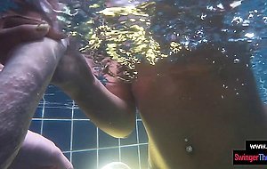 Thai amateur teen GF blowjob and sex in the pool with the boyfriend