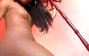 Sexy latina ts wanks off her dick