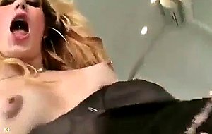 Blonde ts banged from behind