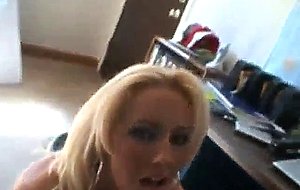 Hot blonde cheater sucks cock on home vid!