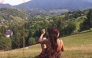 Discovery Fun and SEX in Swiss mountains Up dress NO PANTIES