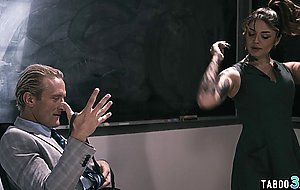 Inked small titted latina Vanessa Vega fucked by her old former teacher